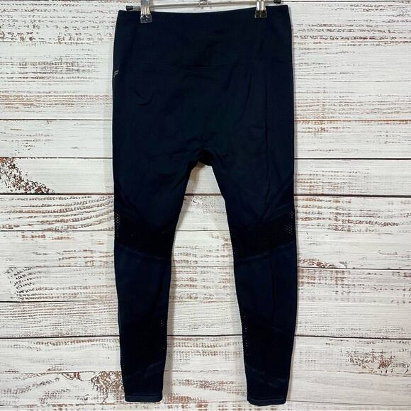 FABLETICS‎ BLACK CROPPED LEGGINGS WITH MESH DETAIL athletic leggings - Picture 5 of 7